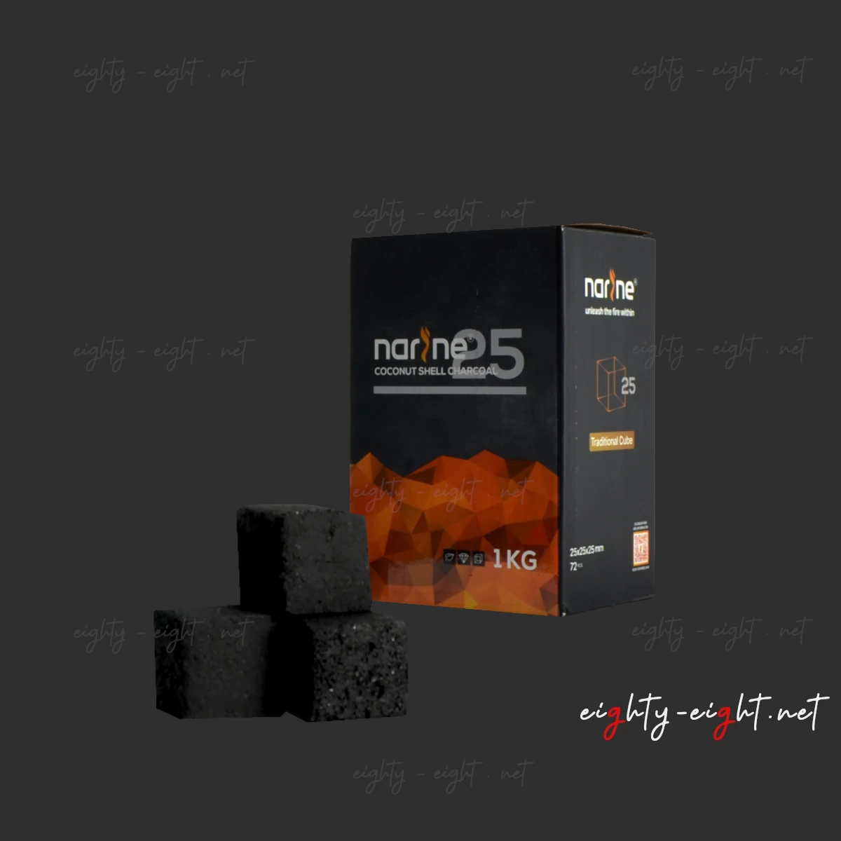 فحم نارين سريع الاشتعال 72 حبه - 1 كيلو