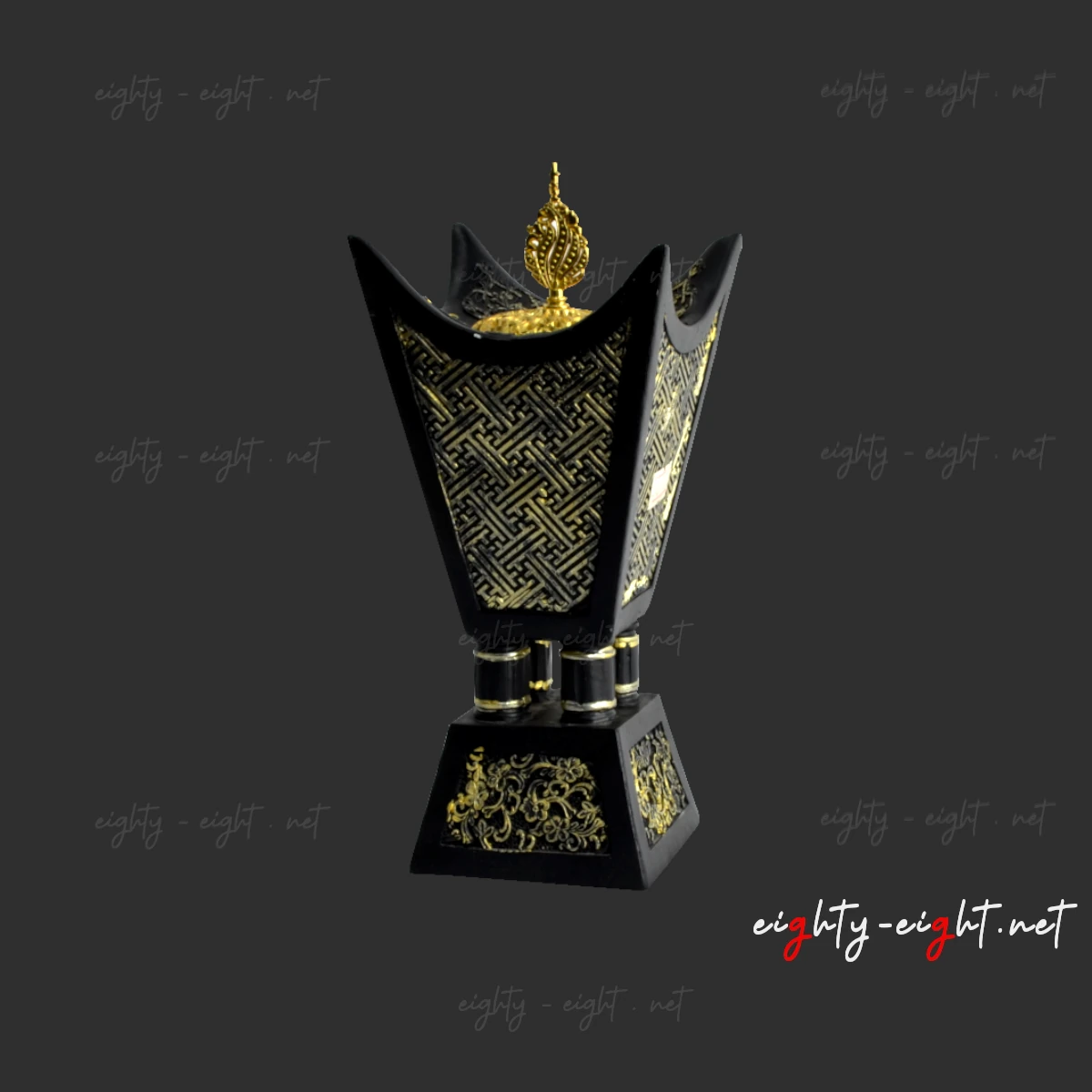 مبخرة فحم مزخرفة - أسود