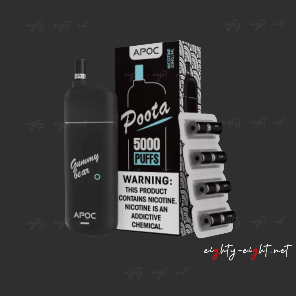 Poota Vape 5000 Puffs Gummy Bear Flavor من متجر ايتي ايت للوازم التدخين