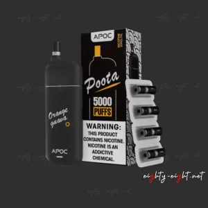 Poota Vape 5000 Puffs Orange Guava Flavor من متجر ايتي ايت للوازم التدخين