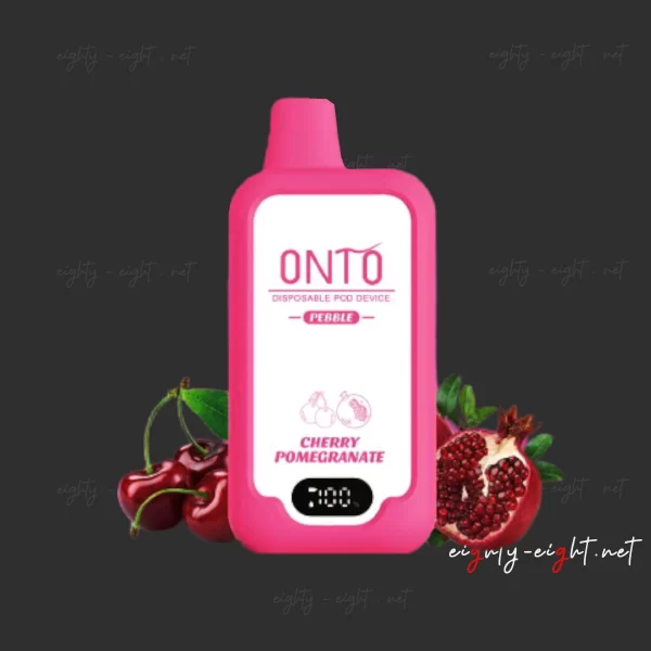 Onto Pebble 10000 puffs Vape Cherry Pomegranate من متجر ايتي ايت للوازم التدخين