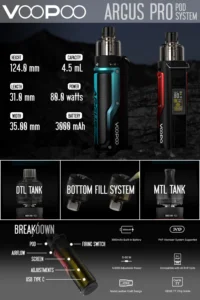 VOOPOO ARGUS PRO Specification